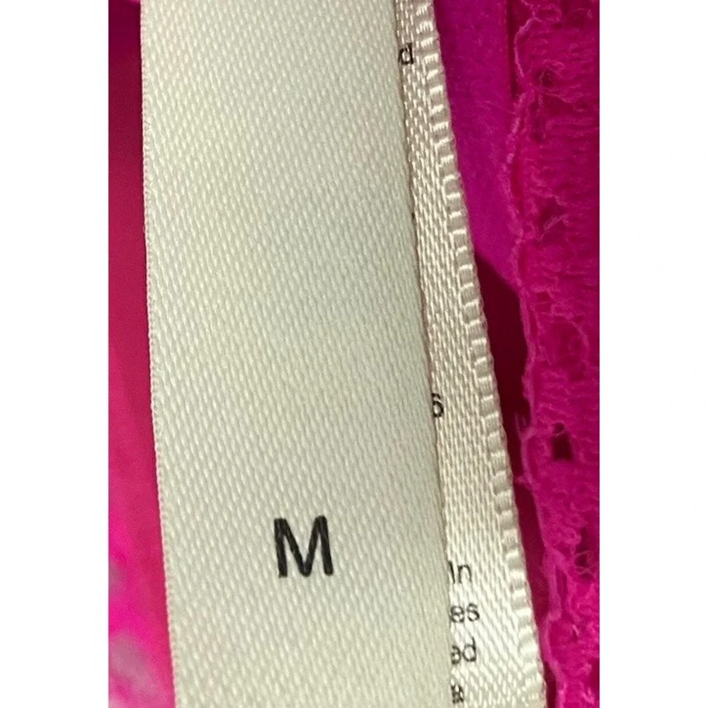 For Love&Lemons Women Hot Pink Lace Mini Dress Lingerie Victoria Secret M-EUC